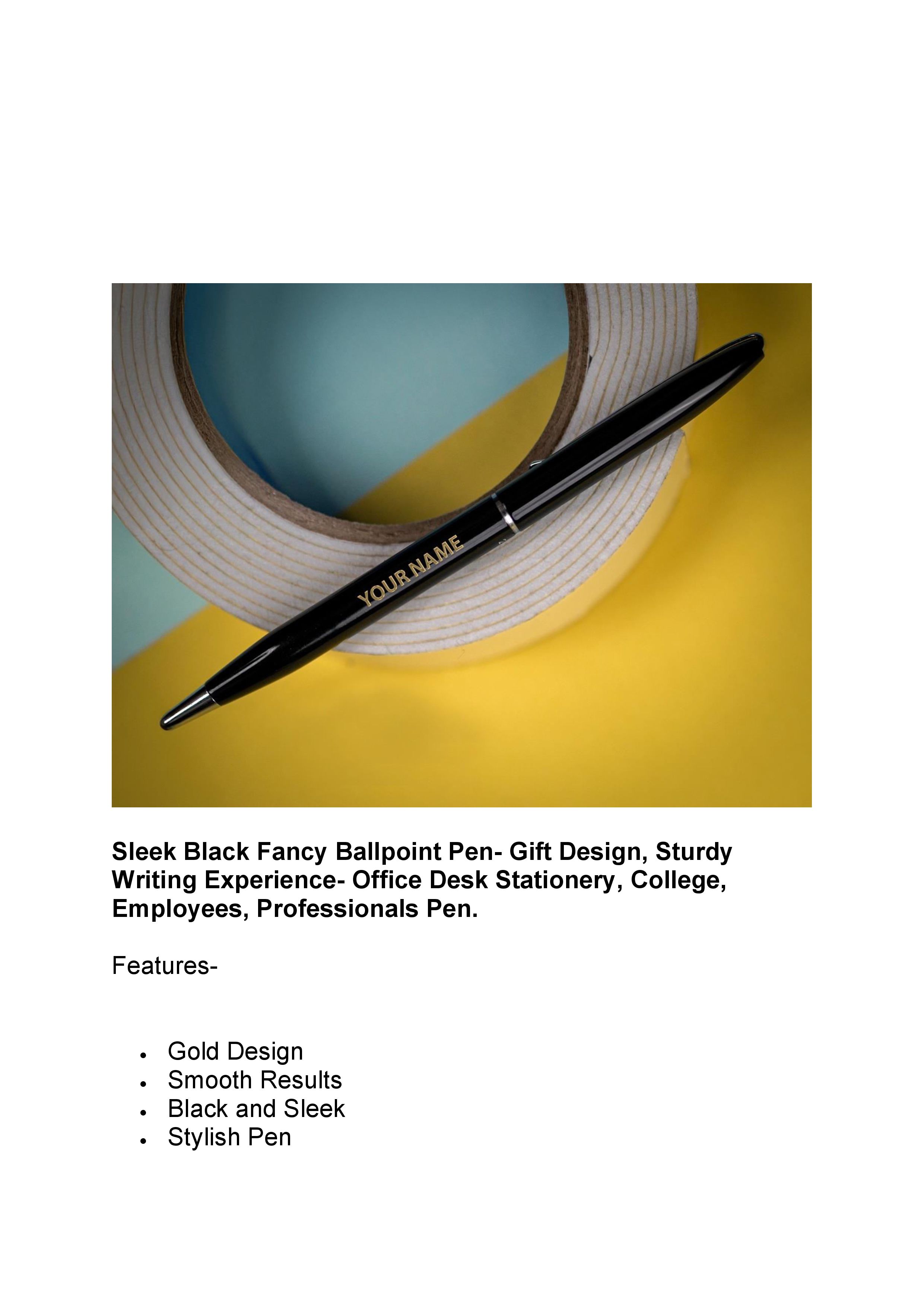 Sleek Black Ballpoint Pen
